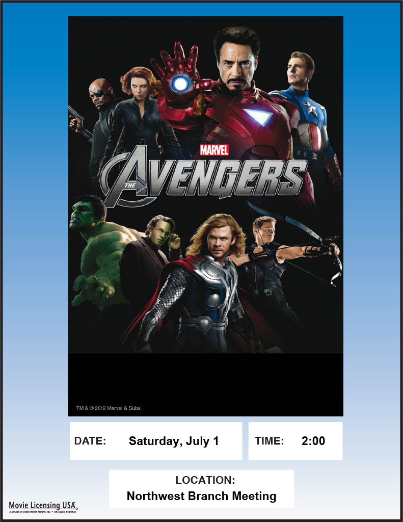Family Movie The Avengers at Northwest Branch Library