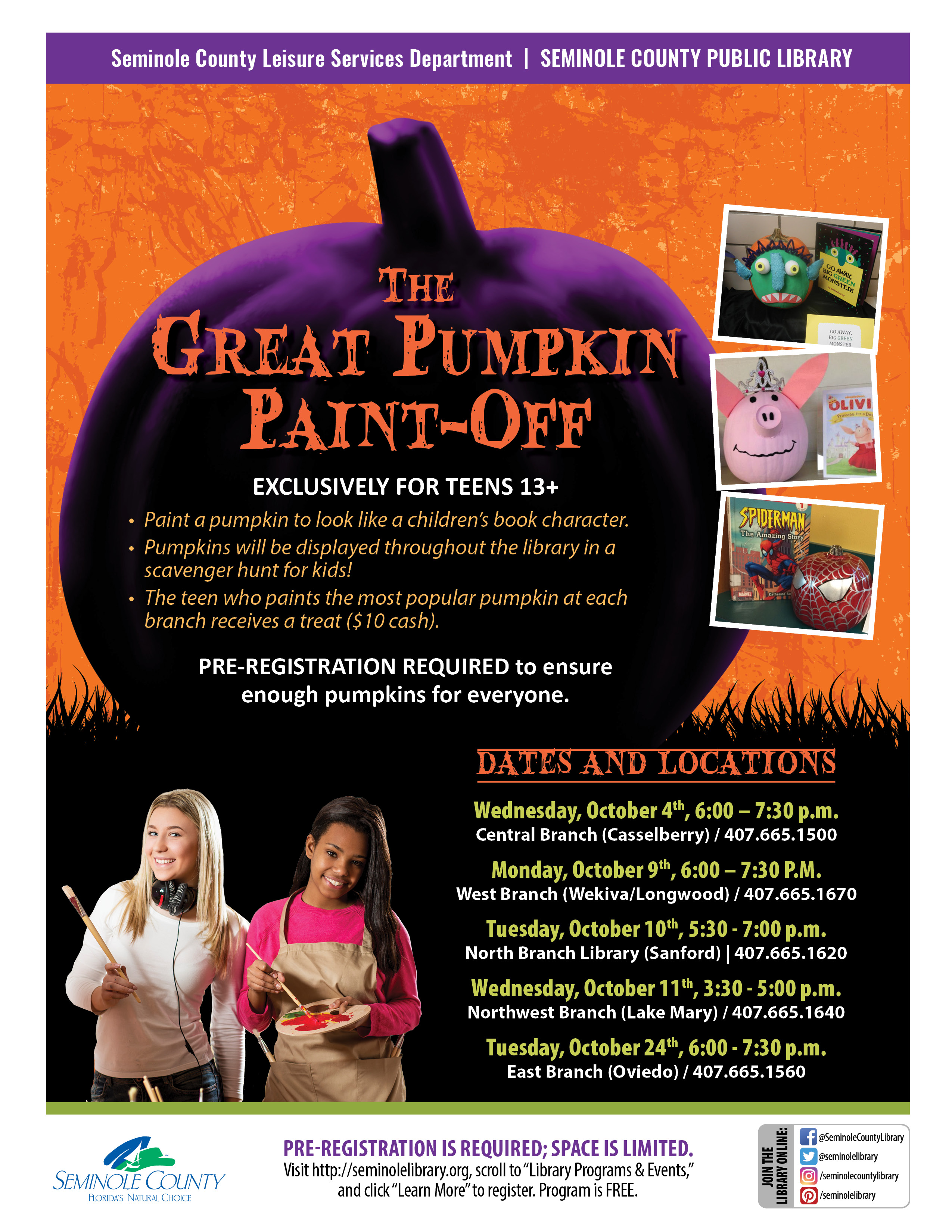 The Great Pumpkin Paint-Off for Teens