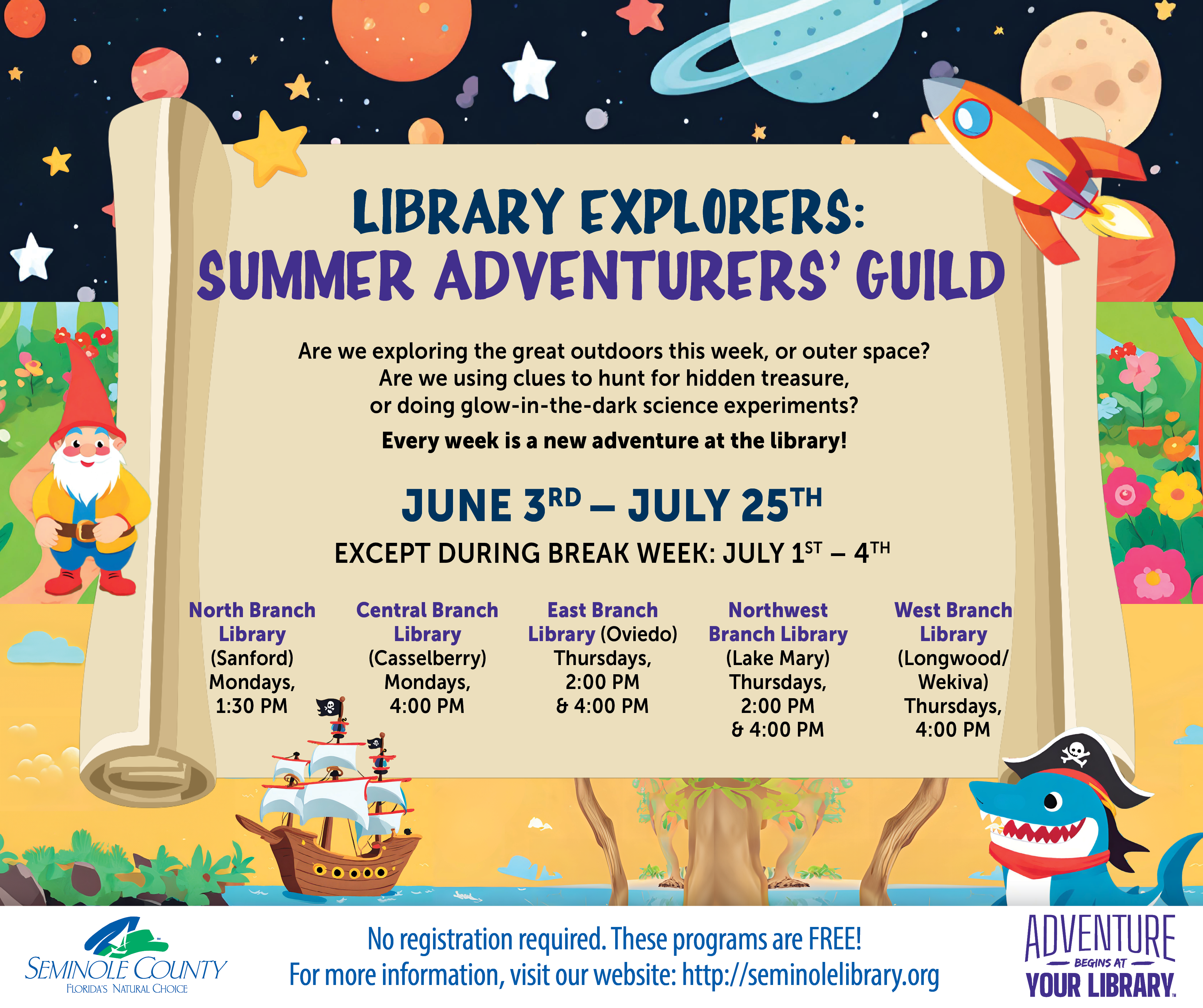 Library Explorers - Summer Adventurers' Guild