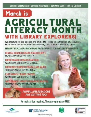 Agricultural Literacy Month with Library Explorers