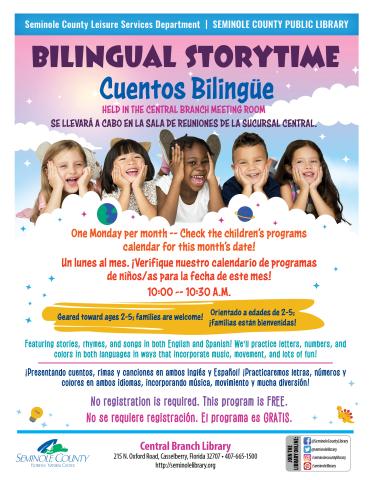 Bilingual Storytime / Cuentos Bilingüe at Central Branch