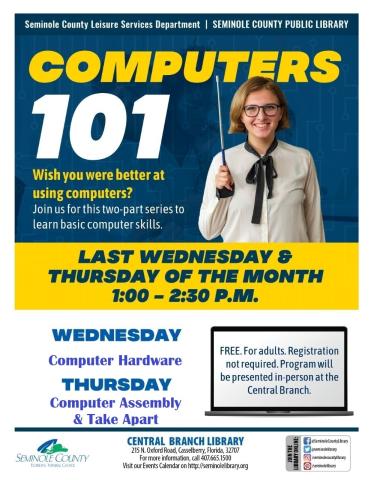 Computer Hardware and Computer Assembly and Take Apart Program at Central Branch Library