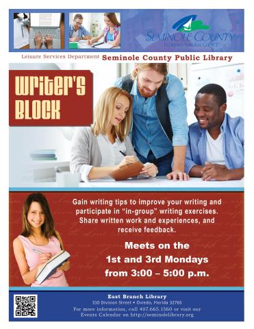 Writer's Block at East Branch Library