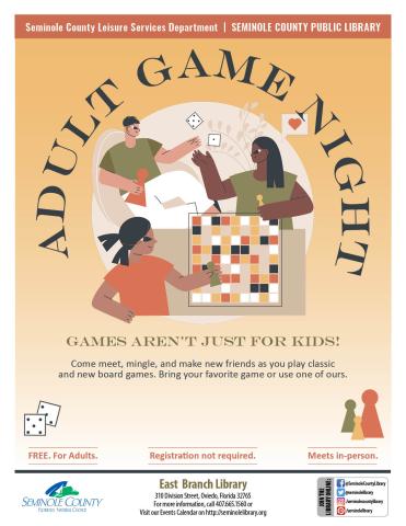 Game Night at East Branch Library 5th Thursdays