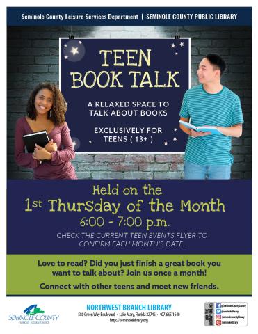 Teen Book Talk - Northwest Branch