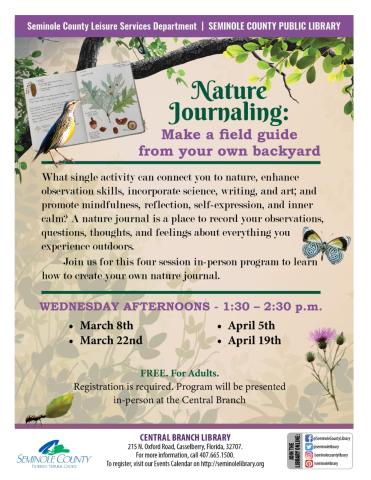 Nature Journaling at Central Branch Library