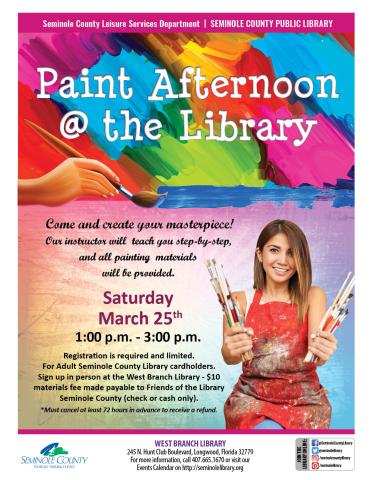 Saturday Paint Afternoon at West Branch Library