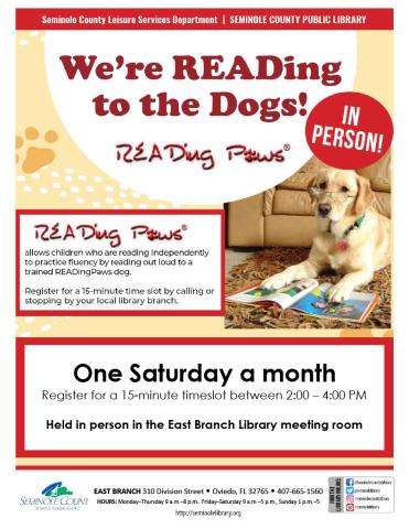 READing Paws - East Branch Library