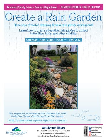 Create a Rain Garden Program at West Branch