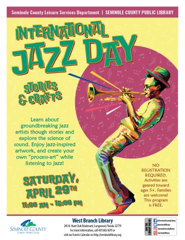 International Jazz Day Stories and Crafts