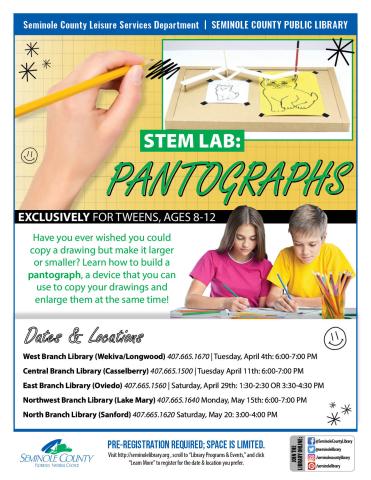 STEM Lab: Pantographs for Tweens, Ages 8-12