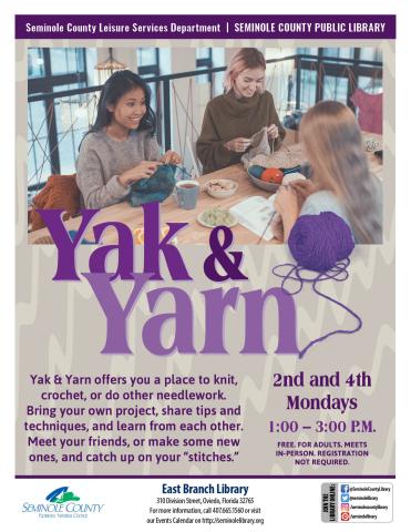 Yak and Yarn at East Branch