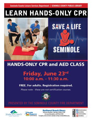 Learn Hands only CPR Program at Northwest Branch Library