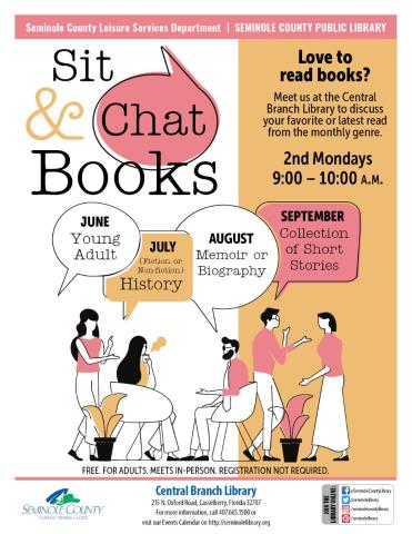 Sit & Chat Books at Central Branch Library
