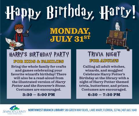 Happy Birthday Harry Trivia NIght at Northwest Branch Library