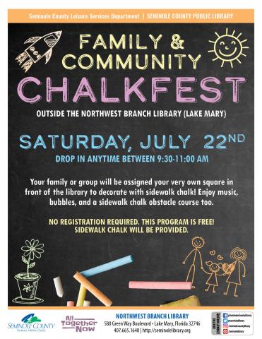 Family and Community ChalkFest - Northwest Branch Library
