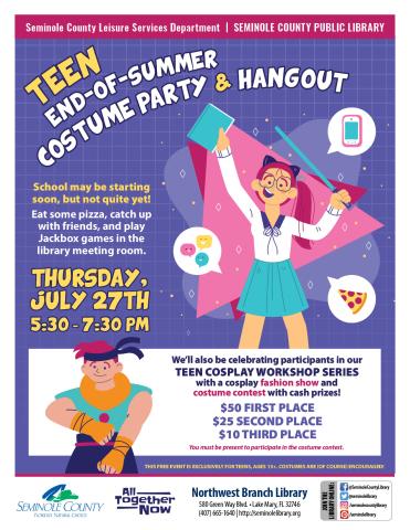 Teen End-of-Summer Costume Party & Hangout