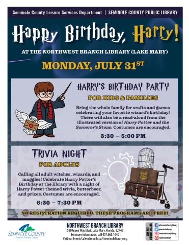 Happy Birthday, Harry! Harry's Birthday Party