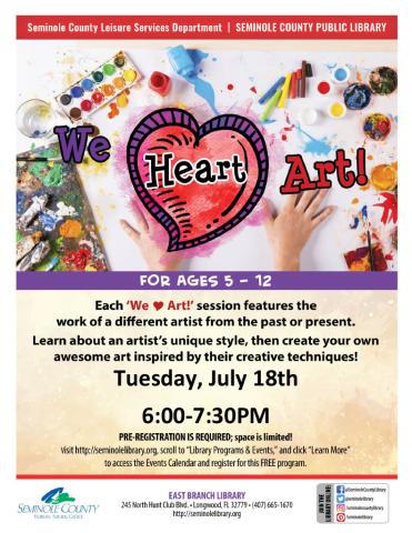 We Heart Art - East Branch Library