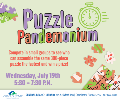 Puzzle Pandemonium Program at Central Branch Library