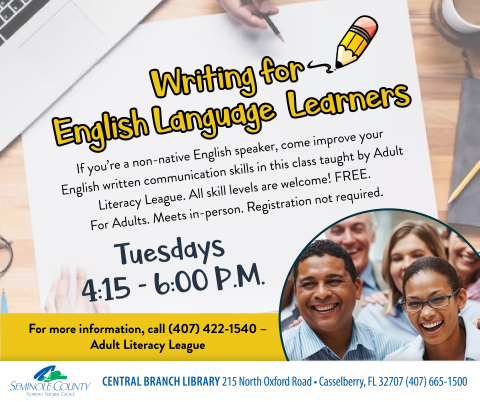 Writing for English Language Learners at Central Branch Library