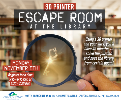 3D Printer Escape Room at North Branch Library
