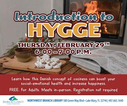 Introduction to Hygge program at Northwest Branch Library