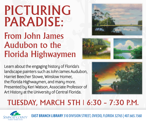 Picturing Paradise: From John James Audubon to the Florida Highwaymen program at East Branch Library