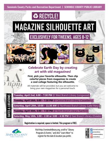 Recycle! Magazine Silhouette Art for Tweens