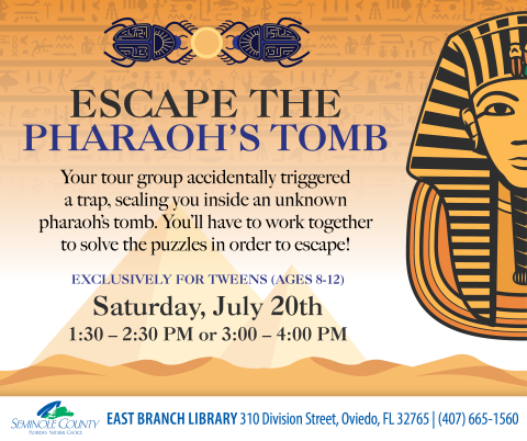 Escape the Pharaoh's Tomb for Tweens - East
