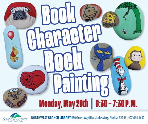 Book Character Rock Painting Program at Northwest Branch Library