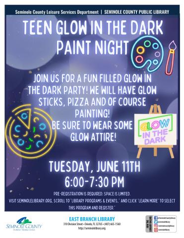 Teen Glow in the Dark Paint Night