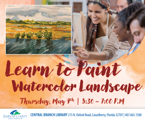WaterColor Lanscape program at Central Branch Library