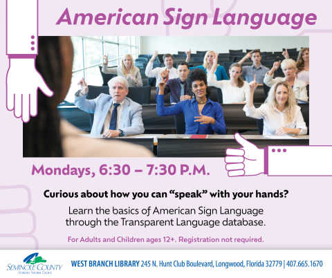 American Sign Language Program at West Branch Library