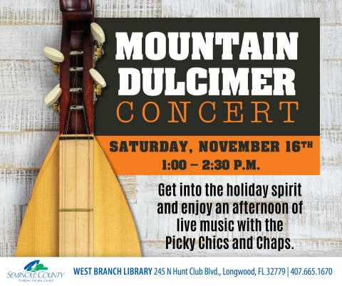 Mountain Dulcimer Concert at West Branch Library