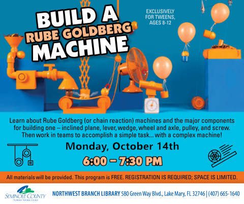 Build a Rube Goldberg Machine for Tweens - Rescheduled