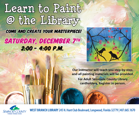 Learn to Paint program at West Branch Library