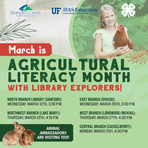 March is Ag Literacy Month with Library Explorers