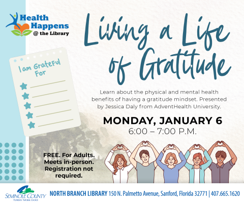 Living a Life of Gratitude program at North Branch Library