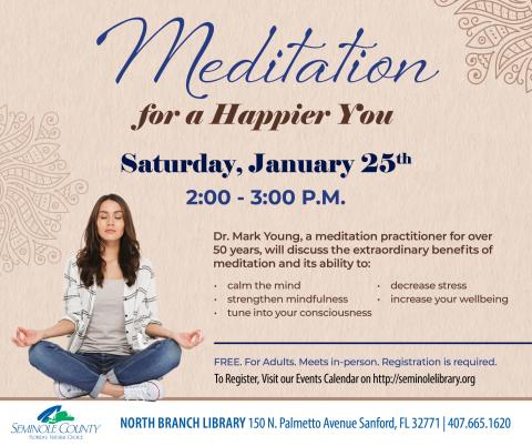 Meditation for a Happier You program at North Branch Library