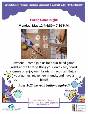 Game Night for Tweens