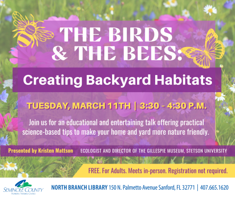 The Birds & the Bees: Creating Backyard Habitats program at North Branch Library