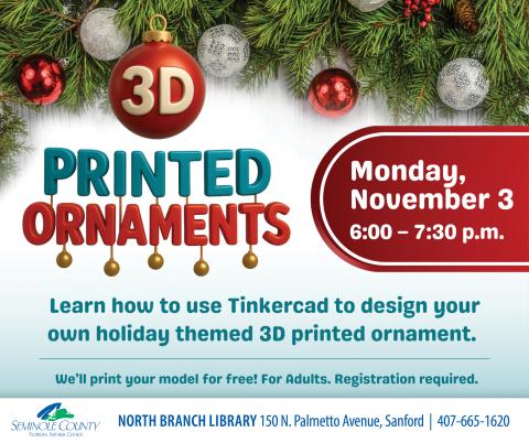 3D Printed Ornaments FLyer
