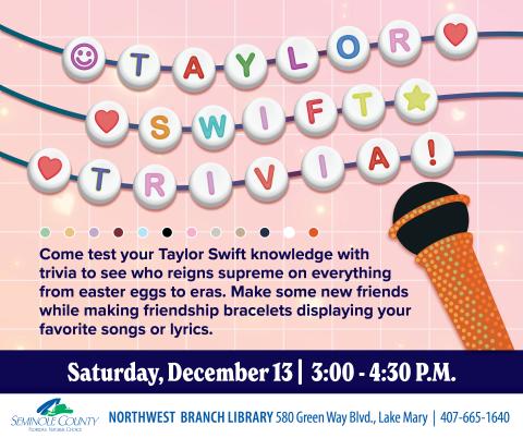 Taylor Swift Trivia Flyer