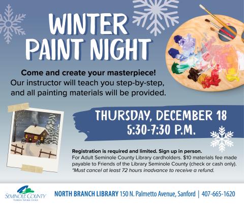 North Branch Winter Paint Night Flyer