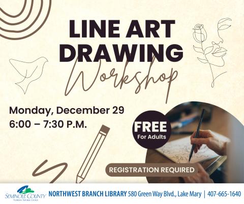 Line Art Drawing Flyer