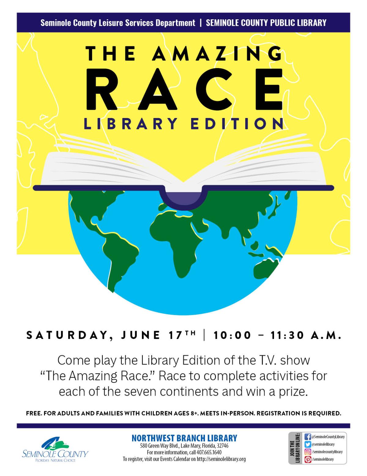 The Amazing Race: Library Edition Program at Northwest Branch Library