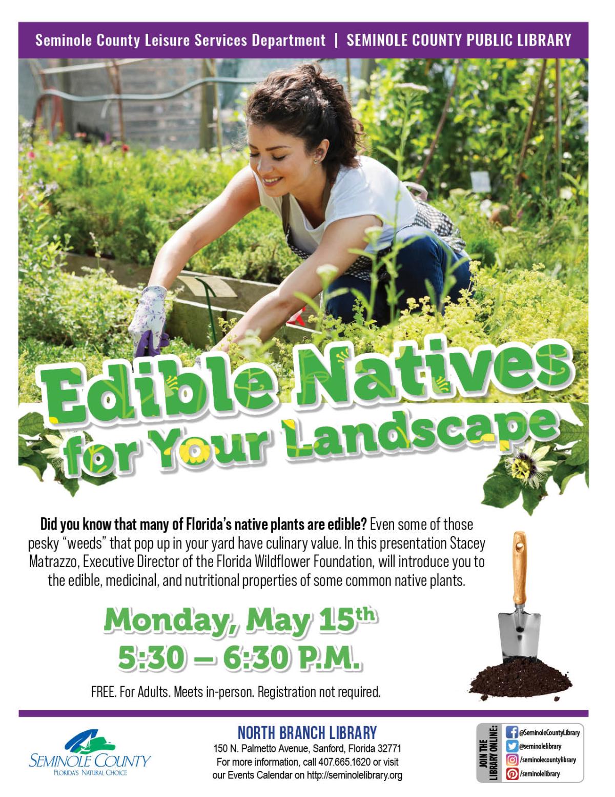 Edible Natives for Your Landscape Program at North Branch Library