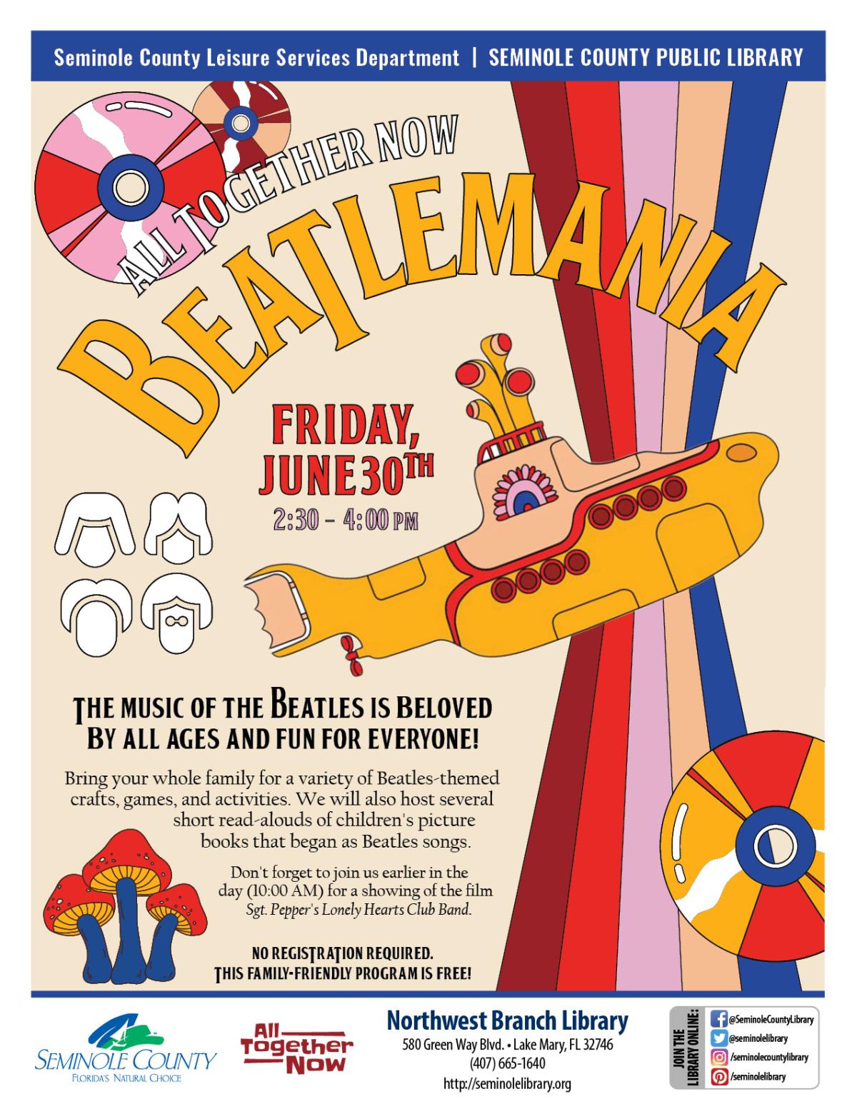 All Together Now - Beatlemania at the Northwest Branch