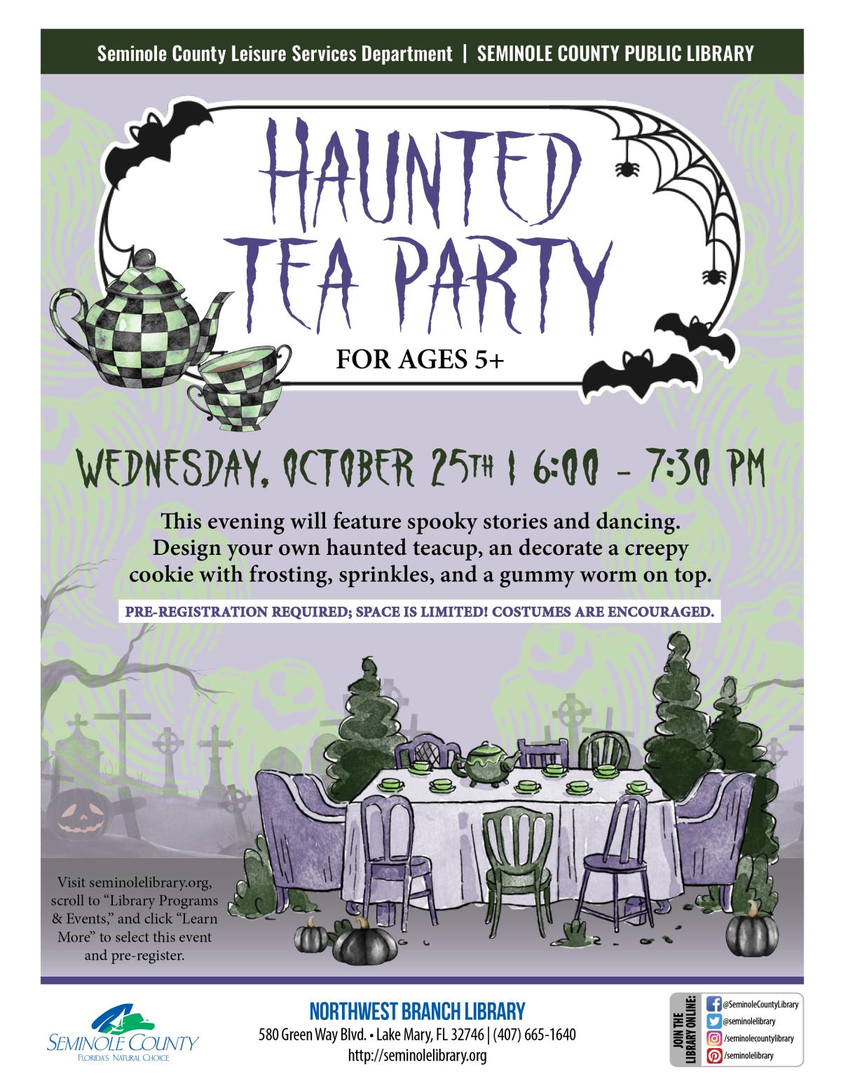 Haunted Tea Party - Northwest Branch Library